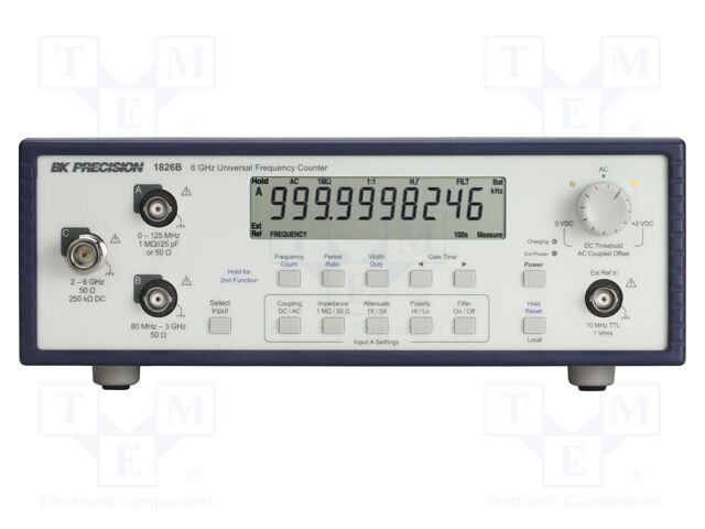 Meter: frequency; LCD 0,5"; 10 digits; Ch: 3; 1mHz÷6GHz; 5÷40°C