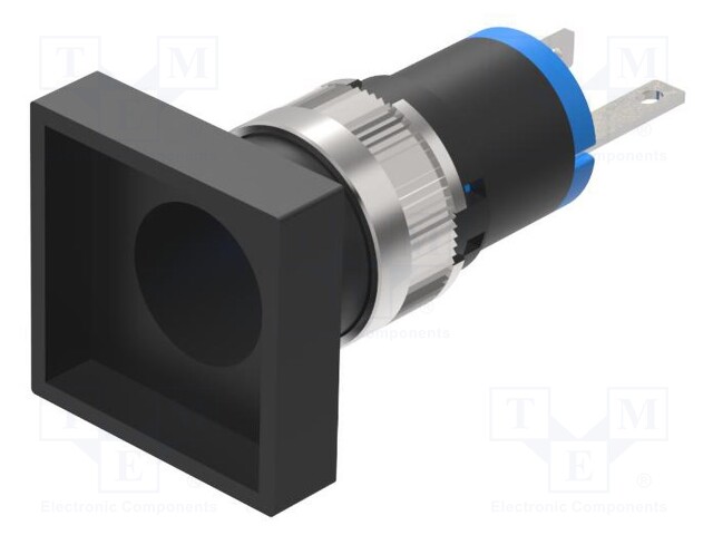 Switch: body; 16mm; Stabl.pos: 2; NO; IP40; Pos: 2; Face dim: 19x19mm