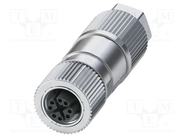 Connector: M12; plug; PIN: 8; 48V; straight; IP65; IDC; Contacts: CuSn