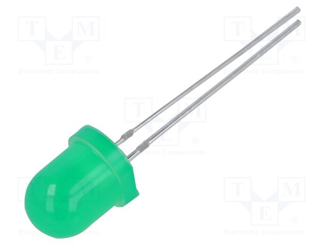 LED; 8mm; green; 120÷250mcd; 45°; 1.7÷2.6V; -40÷85°C; 60mW