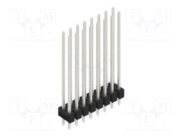 Connector: pin strips; pin header; male; PIN: 16; 2.54mm; THT; 2x8