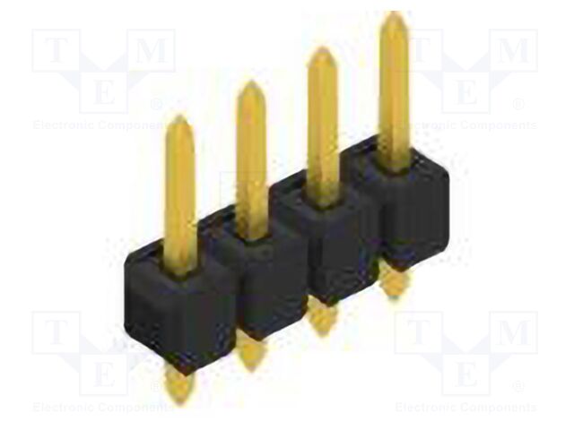 Connector: pin strips; pin header; male; PIN: 4; 2.54mm; THT; 1x4