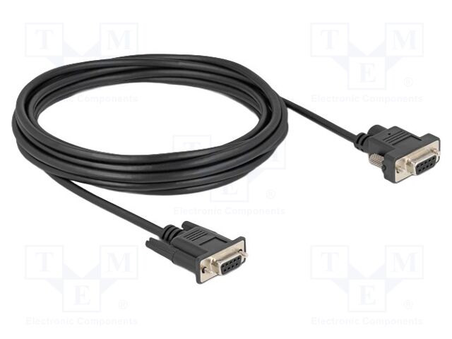 Cable; D-Sub 9pin socket,DC 5,5/2,1 socket,both sides; PVC