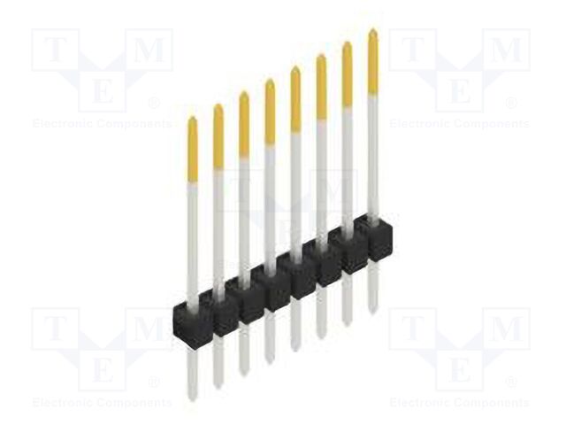 Connector: pin strips; pin header; male; PIN: 8; 2.54mm; THT; 1x8