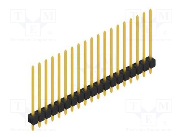 Connector: pin strips; pin header; male; PIN: 19; 2.54mm; THT; 1x19