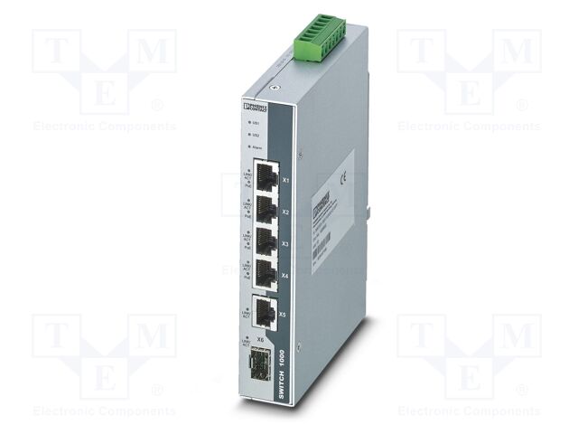 Switch PoE Ethernet; unmanaged; Number of ports: 6; 18÷57VDC