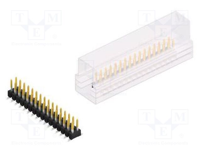 Connector: pin strips; pin header; male; PIN: 32; 2.54mm; SMT; 2x16