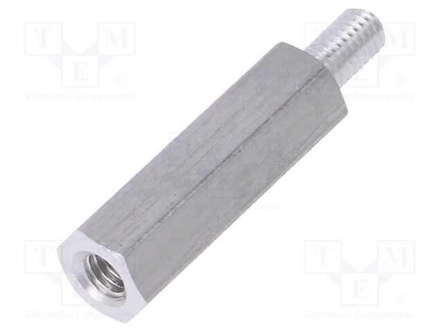 Screwed spacer sleeve; Int.thread: M3; 18mm; Ext.thread: M3
