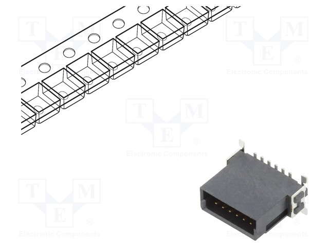 Connector: PCB to PCB; male; PIN: 12; 1.27mm; -55÷125°C; UL94V-0