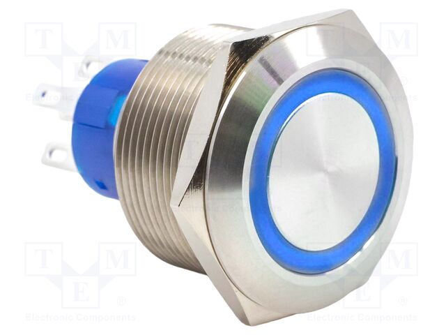 Switch: vandal resistant; SPDT; 3A/250VAC; IP67; ON-(ON); blue; 3V