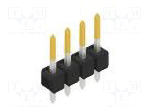 Connector: pin strips; pin header; male; PIN: 4; 2.54mm; THT; 1x4
