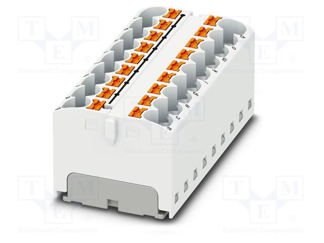 Splice terminal: rail; 32A; 450V; push-in; PA; L: 21.7mm; 0.2÷6mm2
