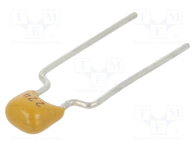 Capacitor: ceramic; 220nF; 100V; Y5V; ±10%; THT; 5mm