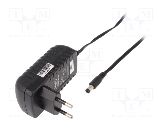Power supply: switched-mode; 9VDC; 2A; Out: 5,5/2,1; 18W; Plug: EU