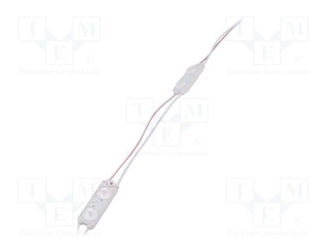 LED; white warm; 3000K; 116lm; 175°; No.of diodes: 2; 11x16x50mm