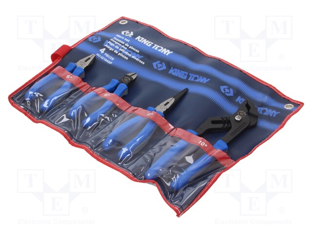 Kit: pliers; Pcs: 4; cutting,adjustable,universal; case