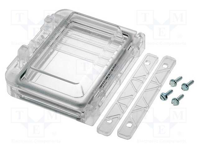 Inspection windows; polycarbonate; 96x77x25mm; IP54