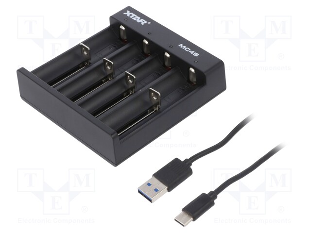 Charger: for rechargeable batteries; Li-Ion,Ni-Cd,Ni-MH; 5VDC