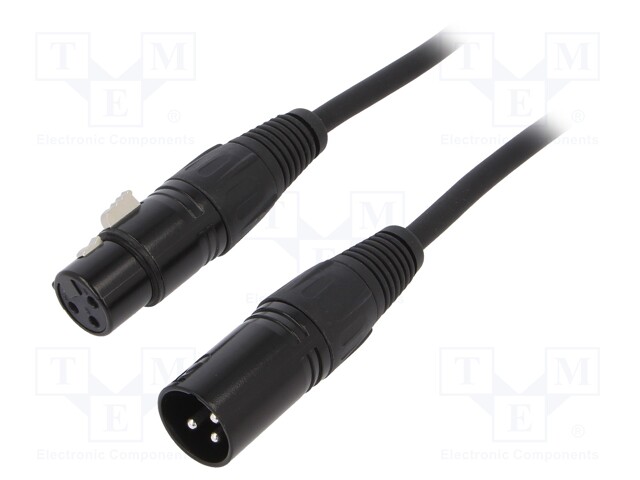 Male-female; PIN: 3; Cable: XLR-XLR; 1m