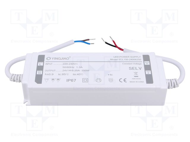 Power supply: switched-mode; LED; 150W; 24VDC; 6.25A; 220÷240VAC