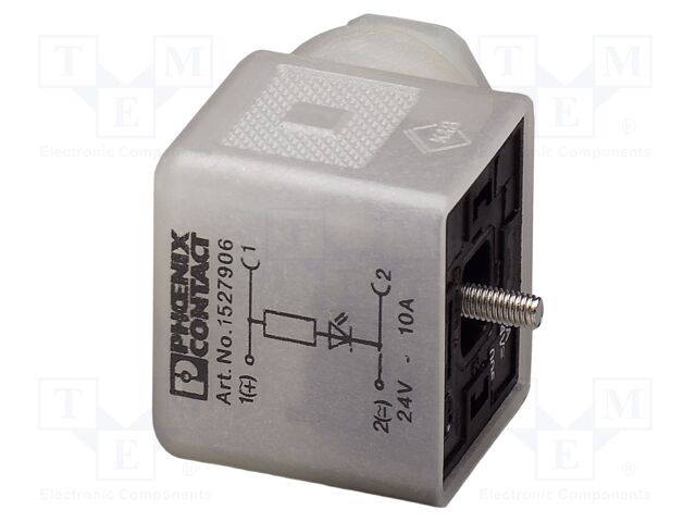 Connector: valve connector; plug; form A; 18mm; female; PIN: 3; 24V
