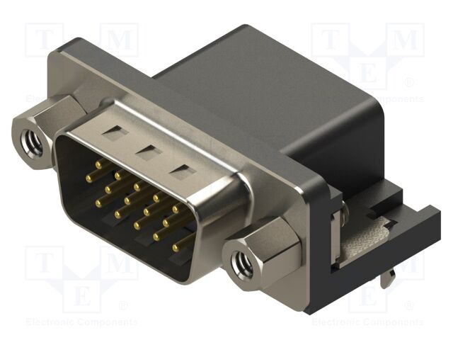 Connector: D-Sub HD; PIN: 15; socket; male; angled; THT; MHHDR