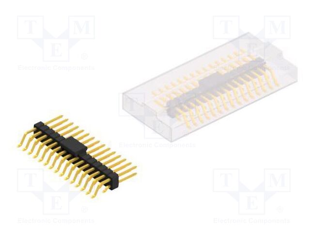 Connector: pin strips; pin header; male; PIN: 30; 2.54mm; SMT; 2x15