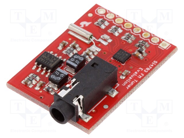 Module: FM receiver; evaluation board; 3.3VDC; IC: Si4703; module