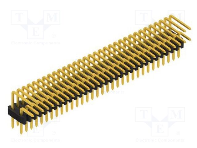 Connector: pin strips; pin header; male; PIN: 64; 1.27mm; THT; 2x32