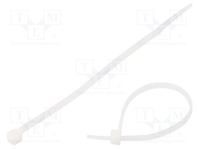 Cable tie; L: 100mm; W: 2.5mm; polyamide; 80N; natural; 100pcs.