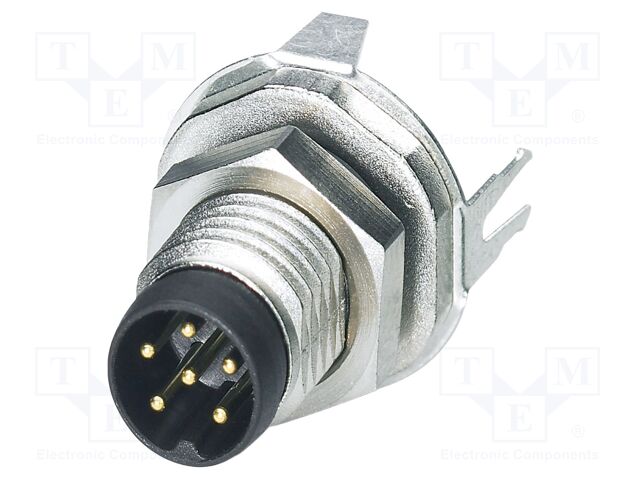 Connector: M8; male; PIN: 6; 2A; 30V; IP67; straight; shielded; socket