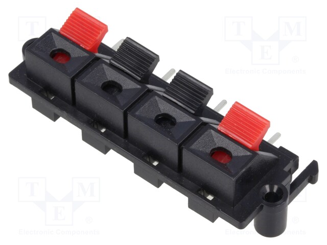 Terminal; loudspeaker; PCB snap-in; for panel mounting,screw