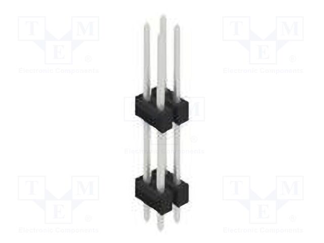 Connector: pin strips; pin header; male; PIN: 4; 2.54mm; THT; 2x2