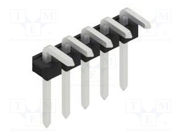 Connector: pin strips; pin header; male; PIN: 5; 2.54mm; THT; 1x5