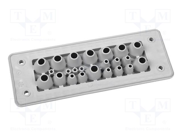 Multigate grommet; black; Holes no: 23; -40÷90°C; UL94V-0; IP66