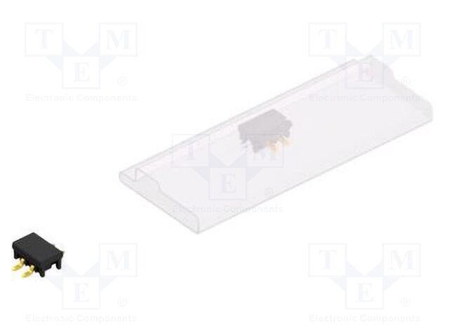 Connector: pin strips; pin header; male; PIN: 2; 2.54mm; SMT; 1x2