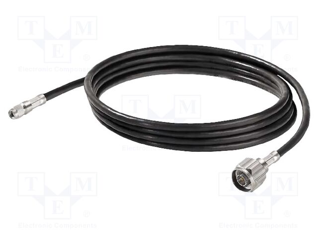 Cable; 4m; N male,RP-SMA male; PE; black; 6GHz; 50Ω; -40÷85°C