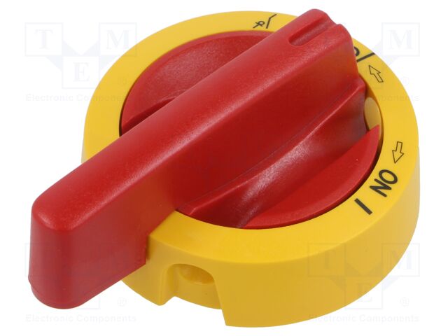 Knob; red/yellow