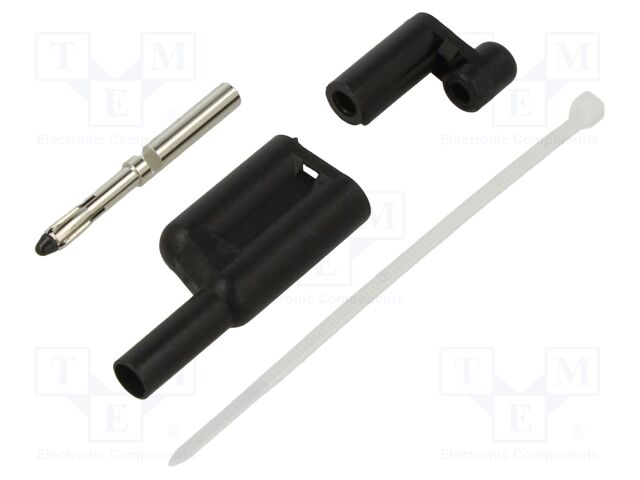 Plug; 4mm banana; 20A; 1kV; red; insulated; Max.wire diam: 1mm