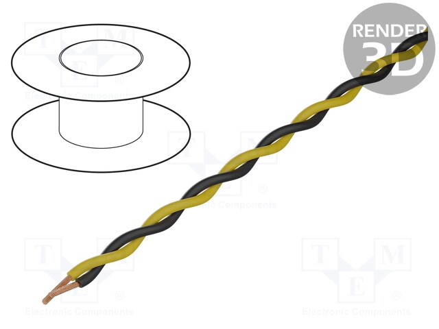 Wire: assembly; Core: stranded; 2x1.4mm; -20÷70°C; Package: 100m