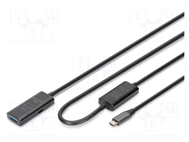 Repeater USB; USB 3.2 Gen 1,with amplifier; 10m; black