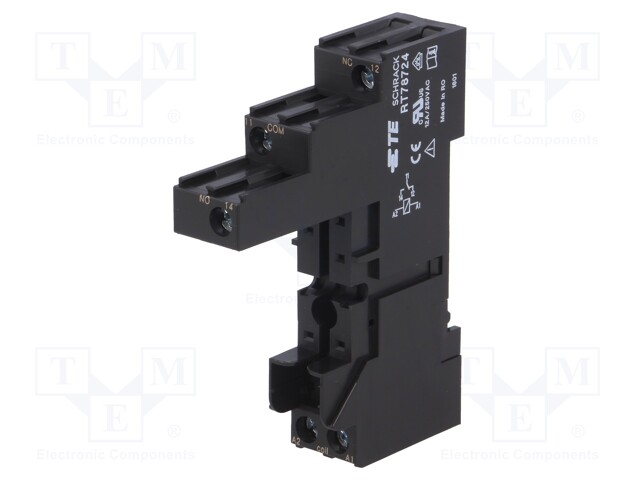 Socket; PIN: 5; 12A; 250VAC; H: 61mm; W: 15.5mm; Application: RT