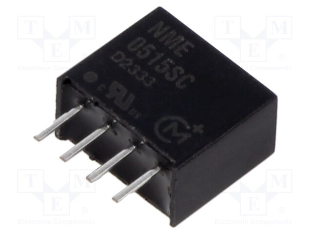 Converter: DC/DC; 1W; Uin: 4.5÷5.5V; 15VDC; Iout: 67mA; SIP4; 110kHz