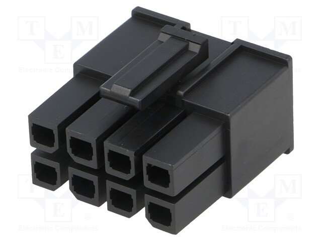 Plug; wire-board; female; Mega-Fit; 5.7mm; PIN: 8; Layout: 2x4; 23A
