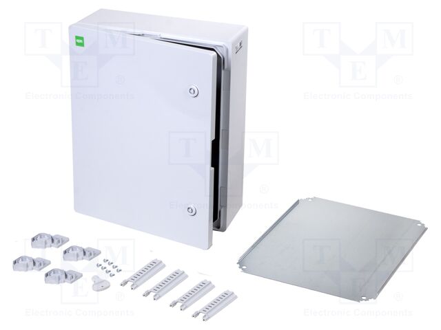 Enclosure: wall mounting; X: 400mm; Y: 500mm; Z: 175mm; ABS; grey