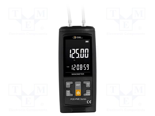 Manometer; -125÷125Pa; LCD; ±1%; Interface: USB C; Ø162x63mm; IP20