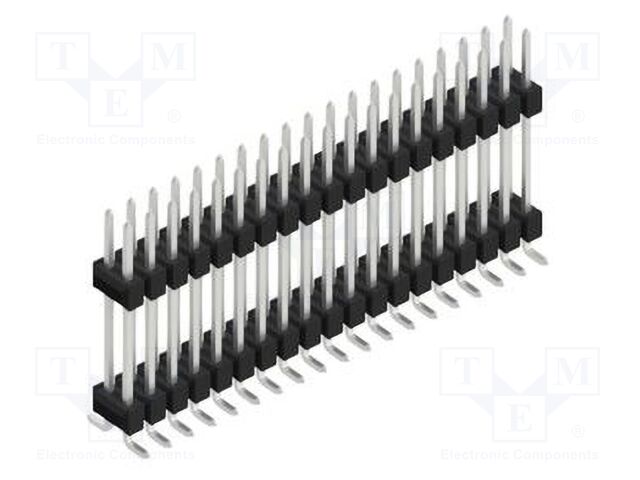 Connector: pin strips; pin header; male; PIN: 38; 2.54mm; SMT; 2x19