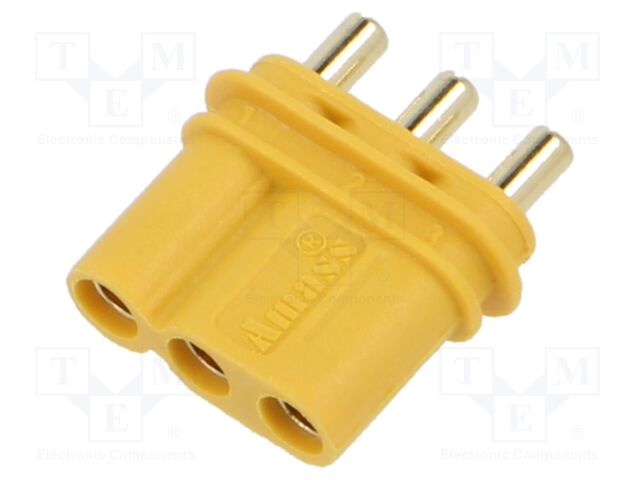 Connector: DC supply; socket; MR30; female; PIN: 3; on PCBs; THT