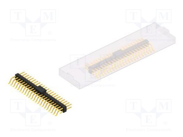 Connector: pin strips; pin header; male; PIN: 44; 2.54mm; SMT; 2x22