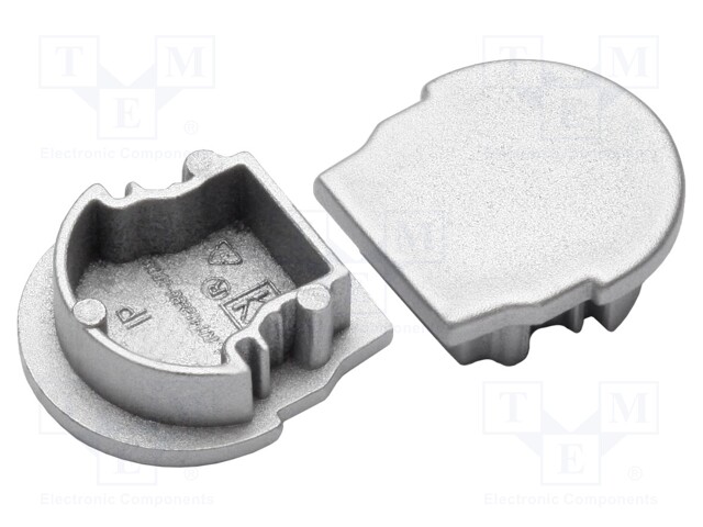 Cap for LED profiles; silver; ABS; Application: UNI12